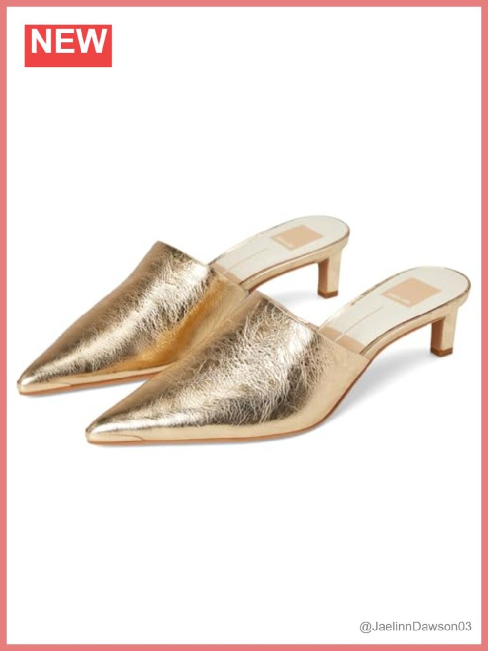 Dolce Vita Lexy Mule Slip-On Block Heel Pointed Toe Adjustable